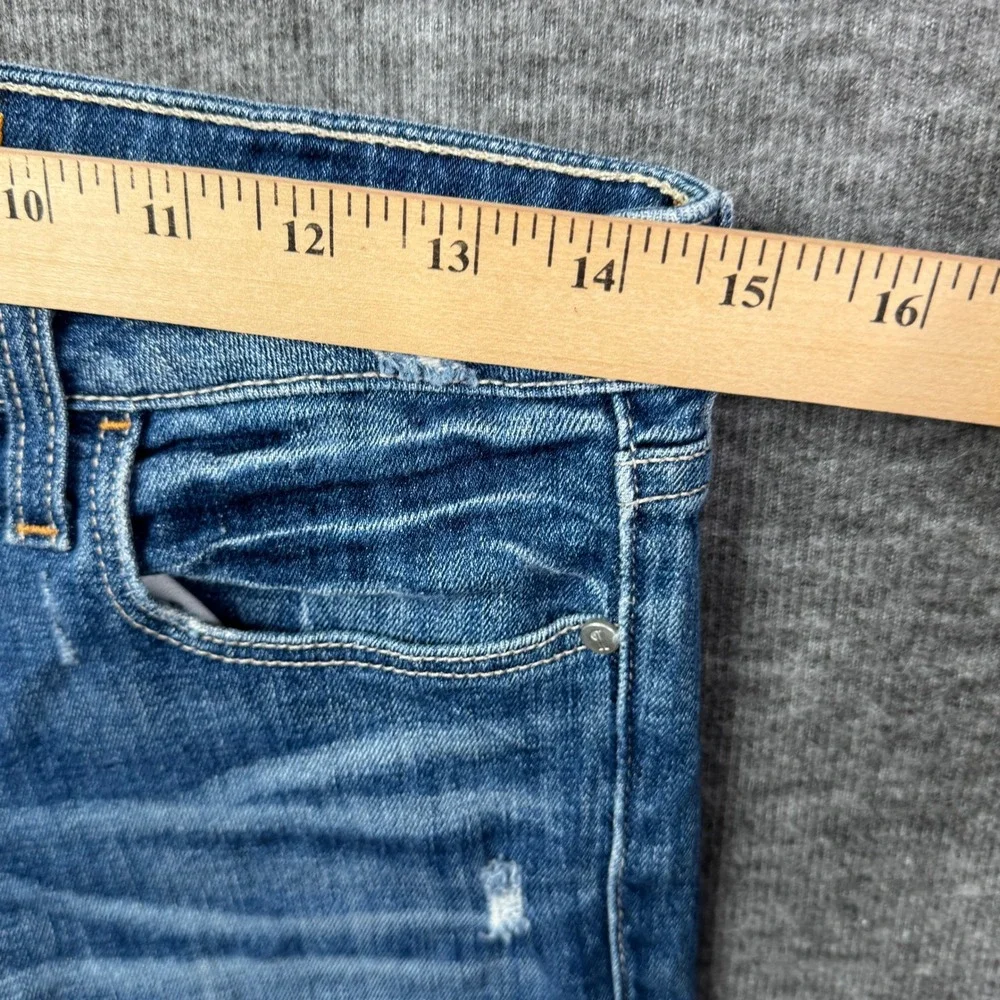 Anthropologie Pilcro Denim Shorts Distressed Blue Jean Rolled hem Shorts size 25 - Picture 7 of 7